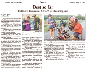 Arnold-Imperial Leader Article Bulltown Run for BackStoppers