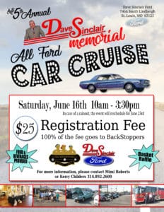 Dave Sinclair Ford Car Cruise Flyer