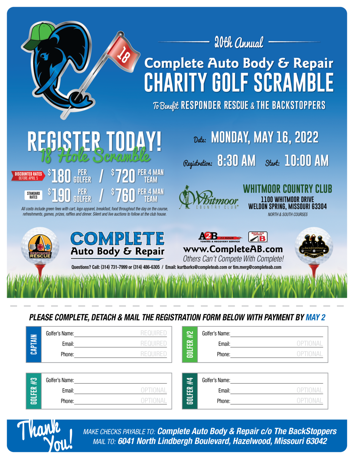 Complete Flyer The BackStoppers, Inc.
